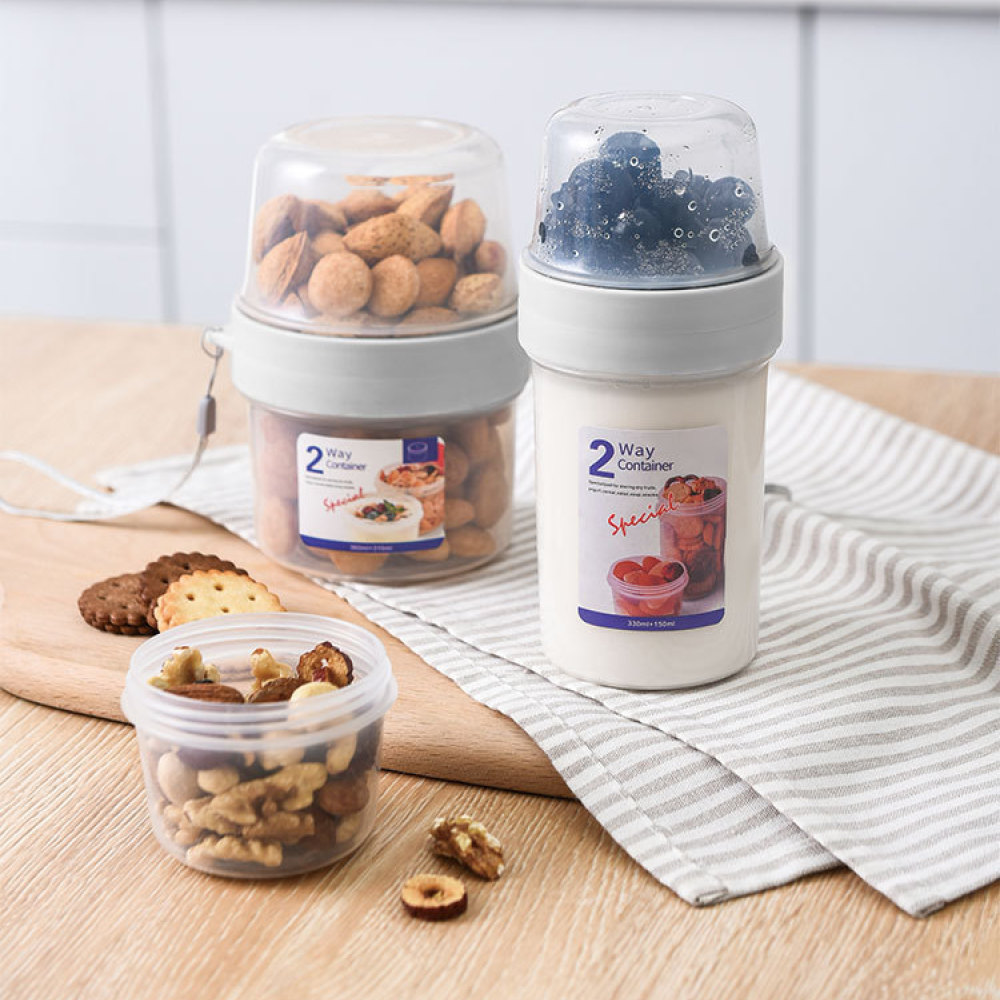 Baby Food Snacks Yogurt - Draagbare Dubbellaagse Voedselopslagdoos Luchtdichte Container Voor