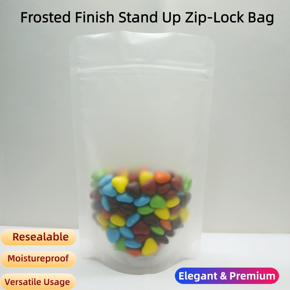Food Snacks Items - 100 stuks Matte Transparante Staande Ziplock
