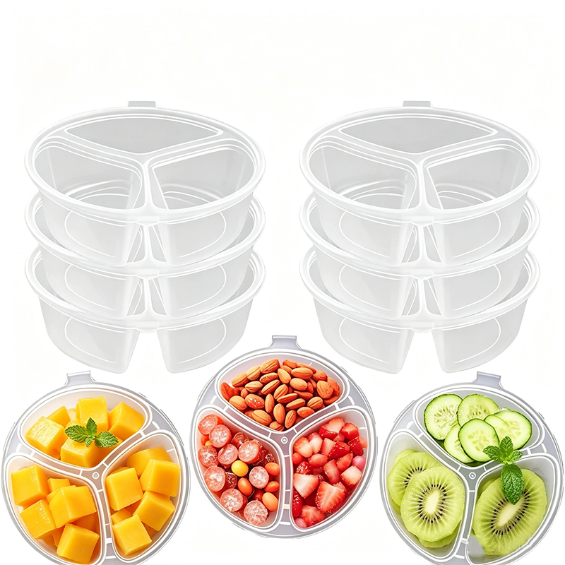 Food Prep Snacks - 5-20 Stuks 3-Compartment Snackdoos Met Deksel