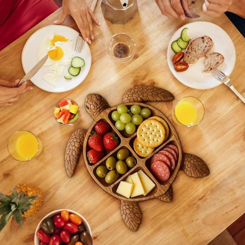 Food Snacks Items - Houten Octopus Dienblad, Multifunctionele Gekookte Voedselschotel