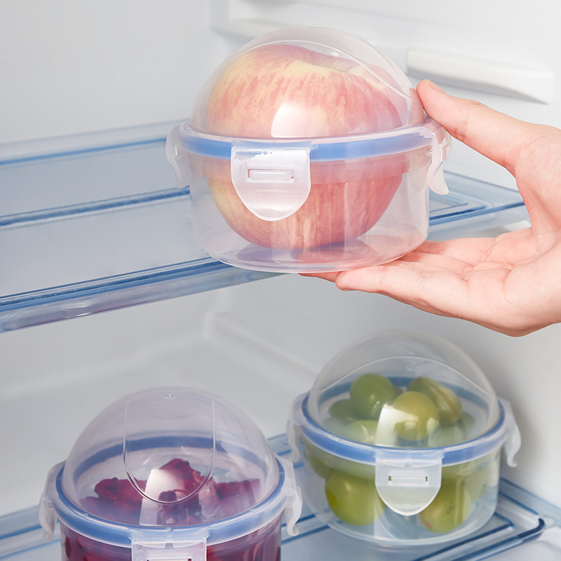 Food Prep Snacks - Mini appelvormige voedselopslagcontainer, draagbare ronde fruit-