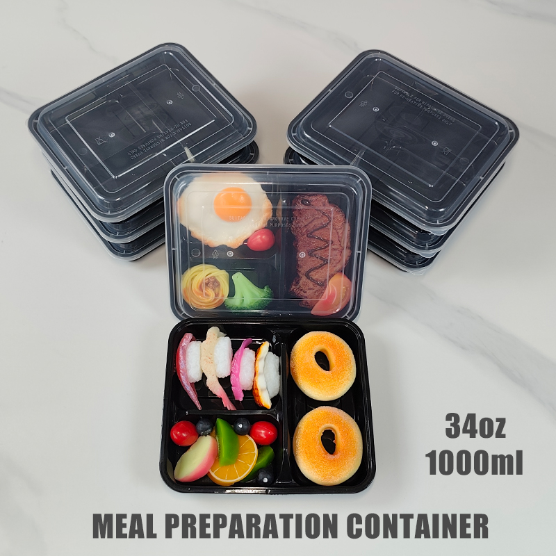 Food Prep Snacks - 3-delige 34 Oz/1000 ml, 12/35 stuks,
