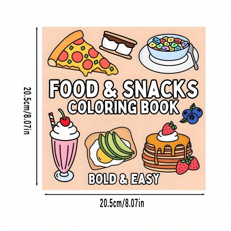 Nieuw kleurboek met voedsel- e - Food Snacks Coloring Book recensie en prijs