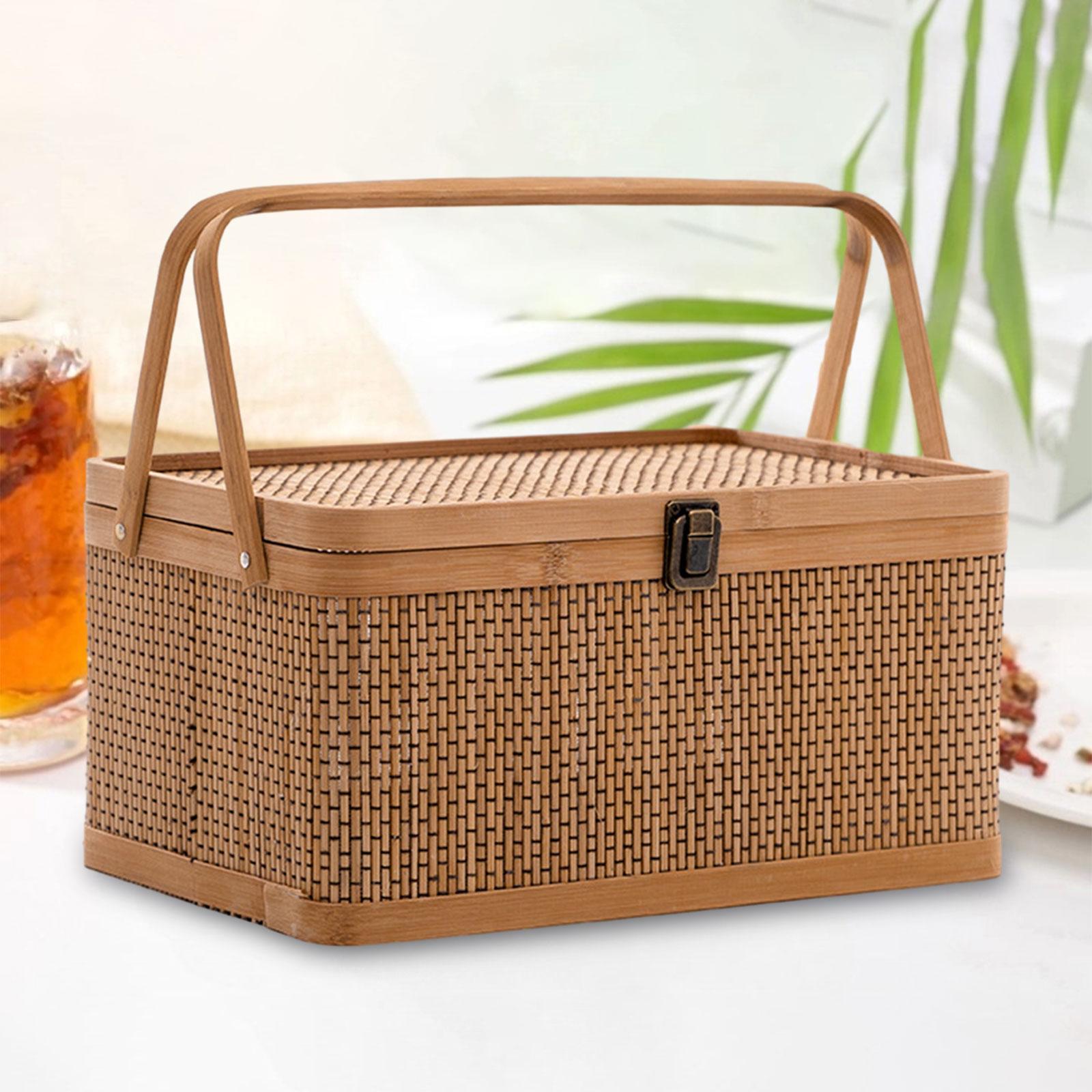 Handgemaakte bamboe picknickma - Food Snacks Hamper recensie en prijs