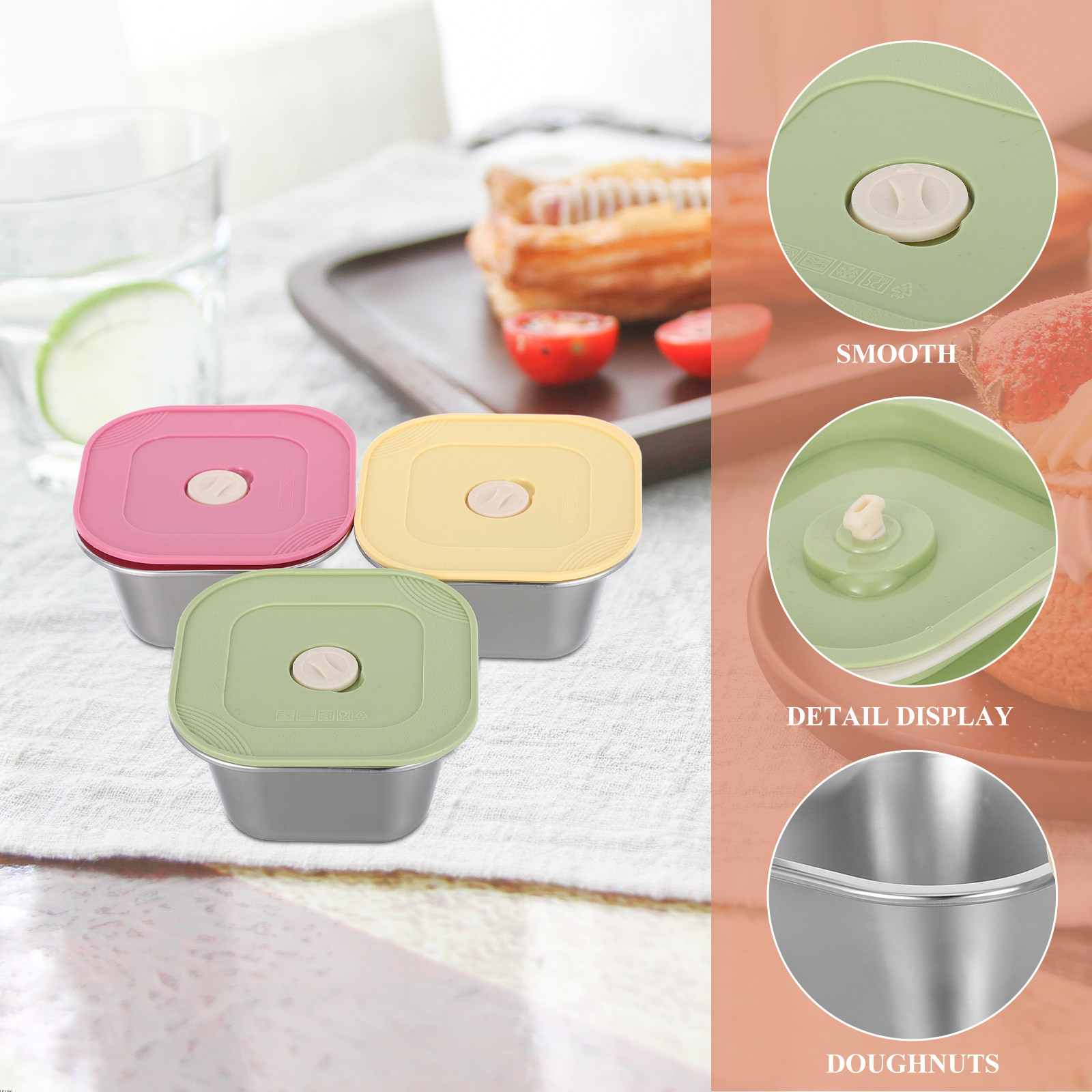 3 stuks roestvrijstalen snackc - Food Prep Snacks recensie en prijs